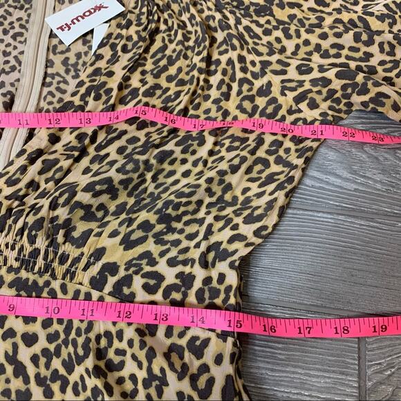 Faithfull The Brand Marie Louise Midi Dress leopard animal print sz 10 - Picture 6 of 7